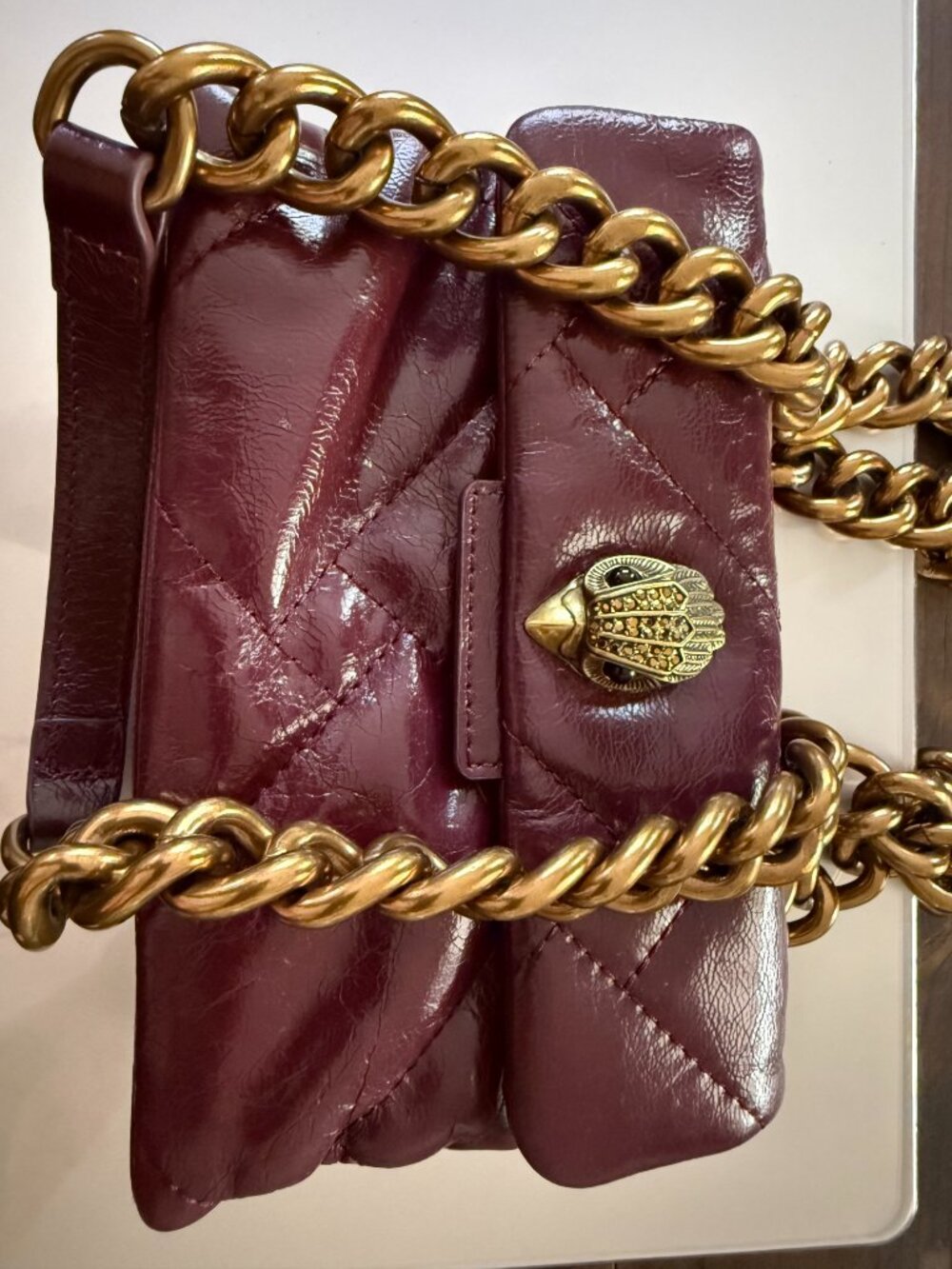 Kurt Geiger Burgundy Kensington Purse